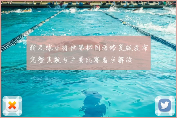 新足球小将世界杯国语修复版发布完整集数与主要比赛看点解读